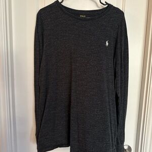 Polo Ralph Lauren Men’s Charcoal Crew Neck long sleeve Tee